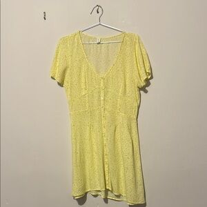 BP. Light Yellow Patterned Top